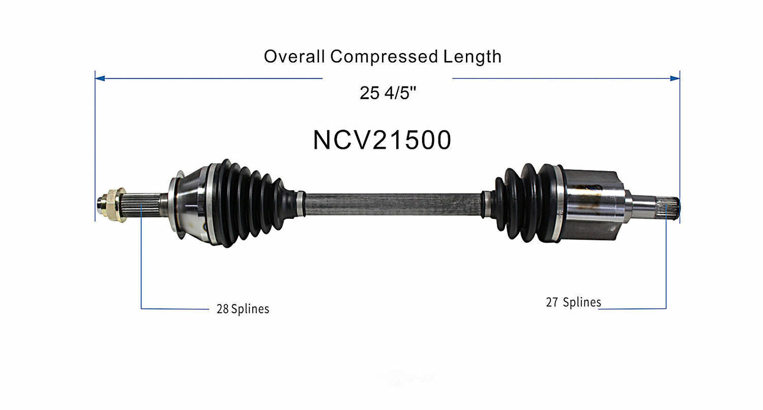 GSP North America NCV21500 CV Axle Assembly