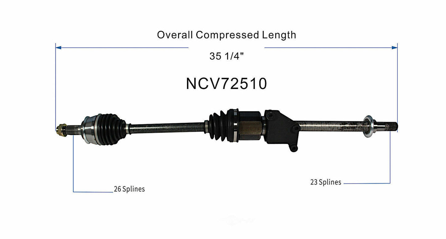GSP North America NCV72510 CV Axle Assembly