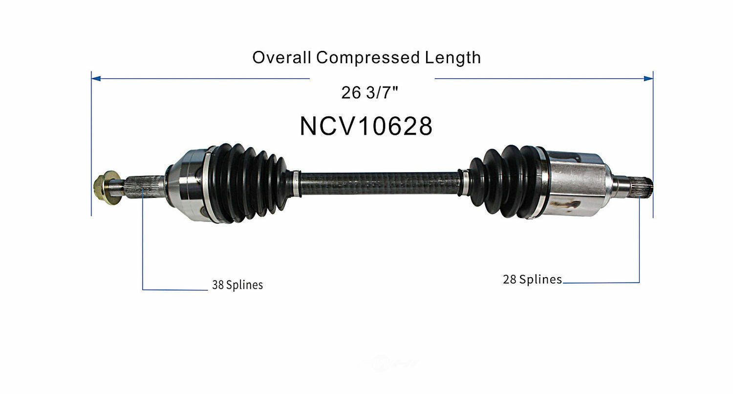 GSP North America NCV10628 CV Axle Assembly