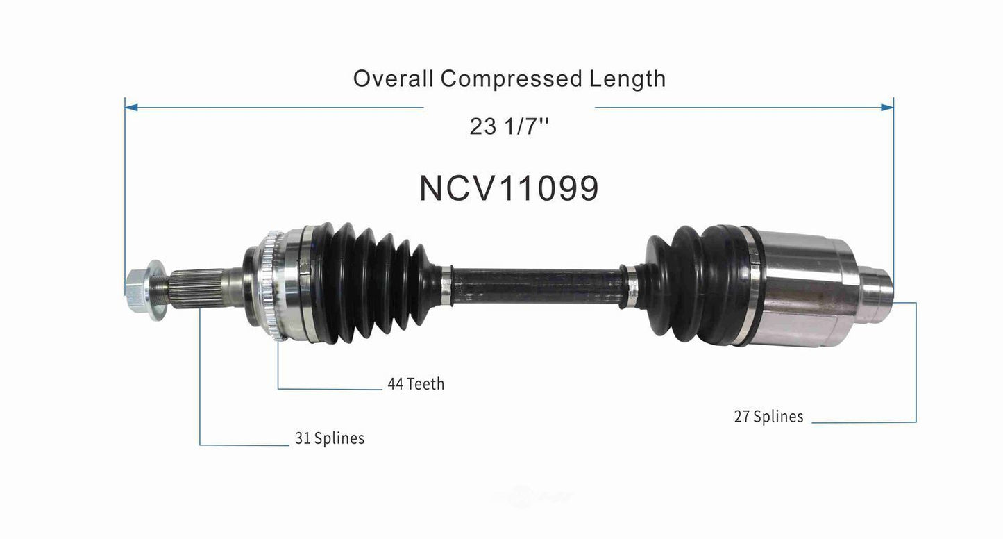 GSP North America NCV11099 CV Axle Assembly