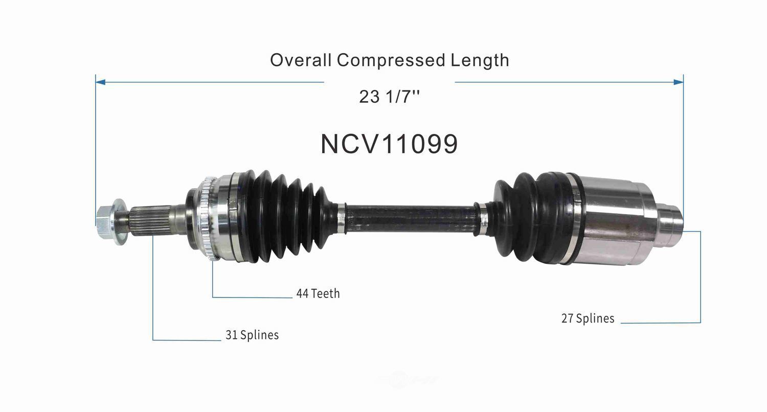 GSP North America NCV11099 CV Axle Assembly