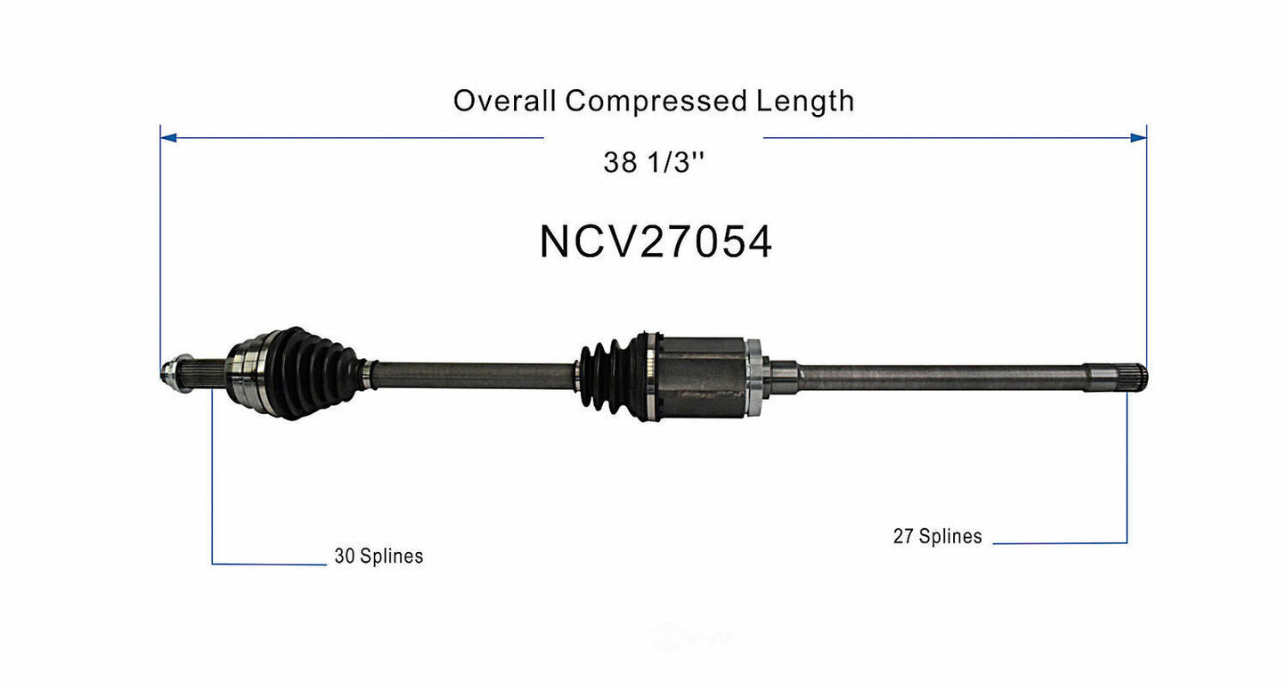 GSP North America NCV27054 CV Axle Assembly