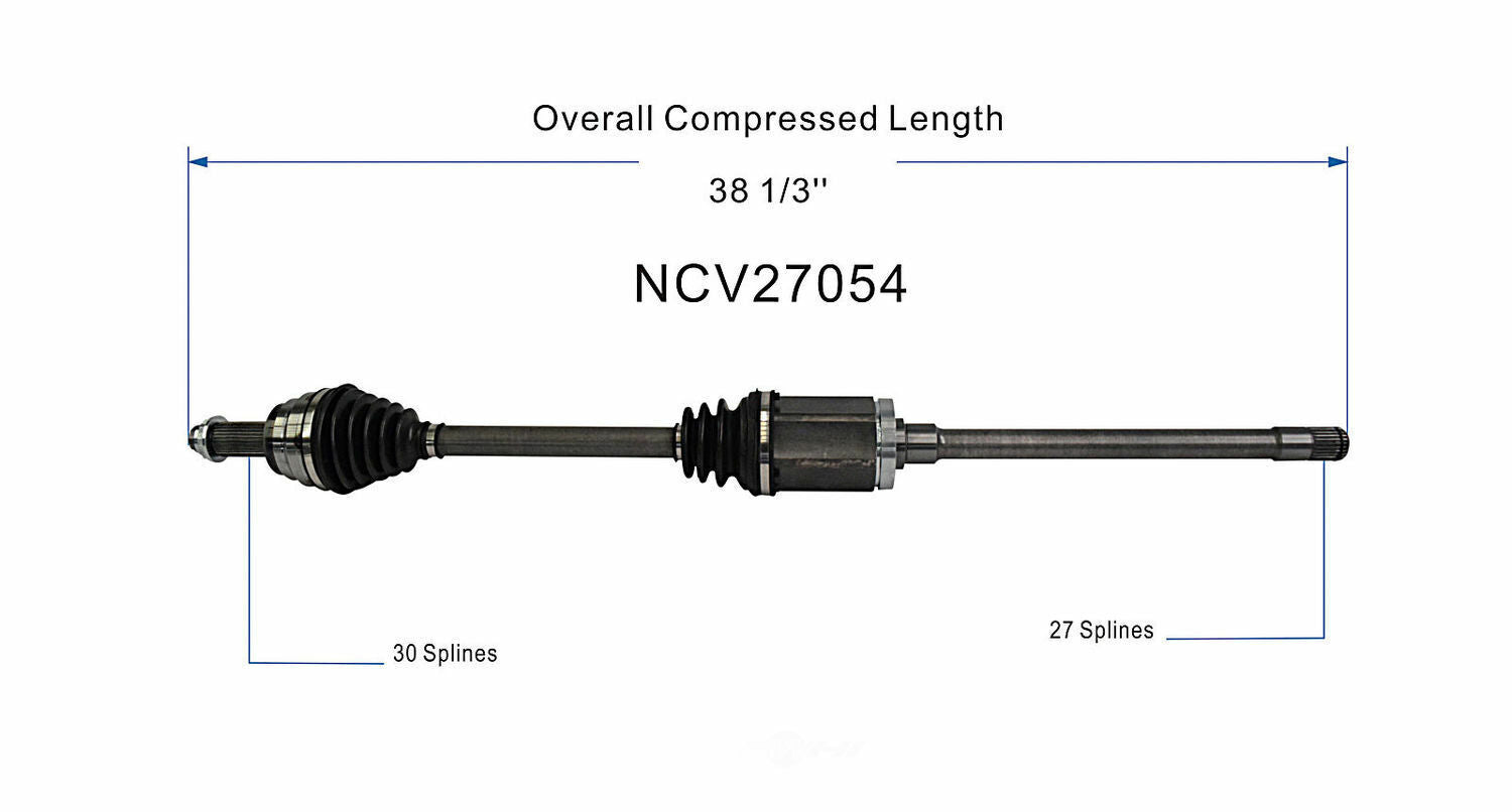 GSP North America NCV27054 CV Axle Assembly