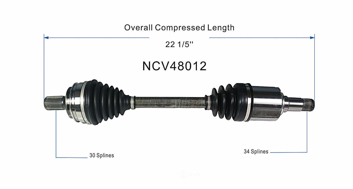 GSP North America NCV48012 CV Axle Assembly