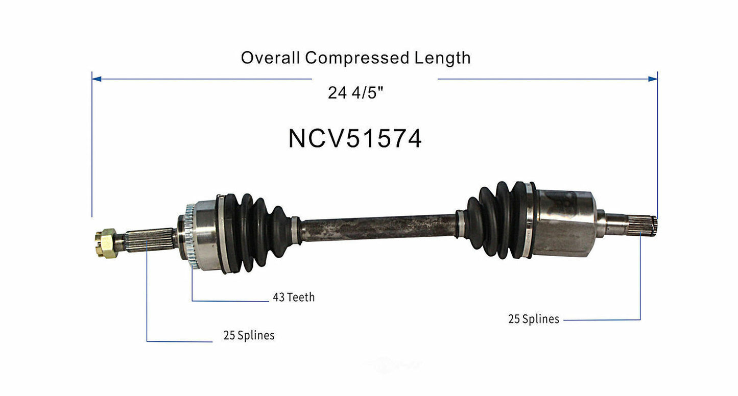GSP North America NCV51574 CV Axle Assembly