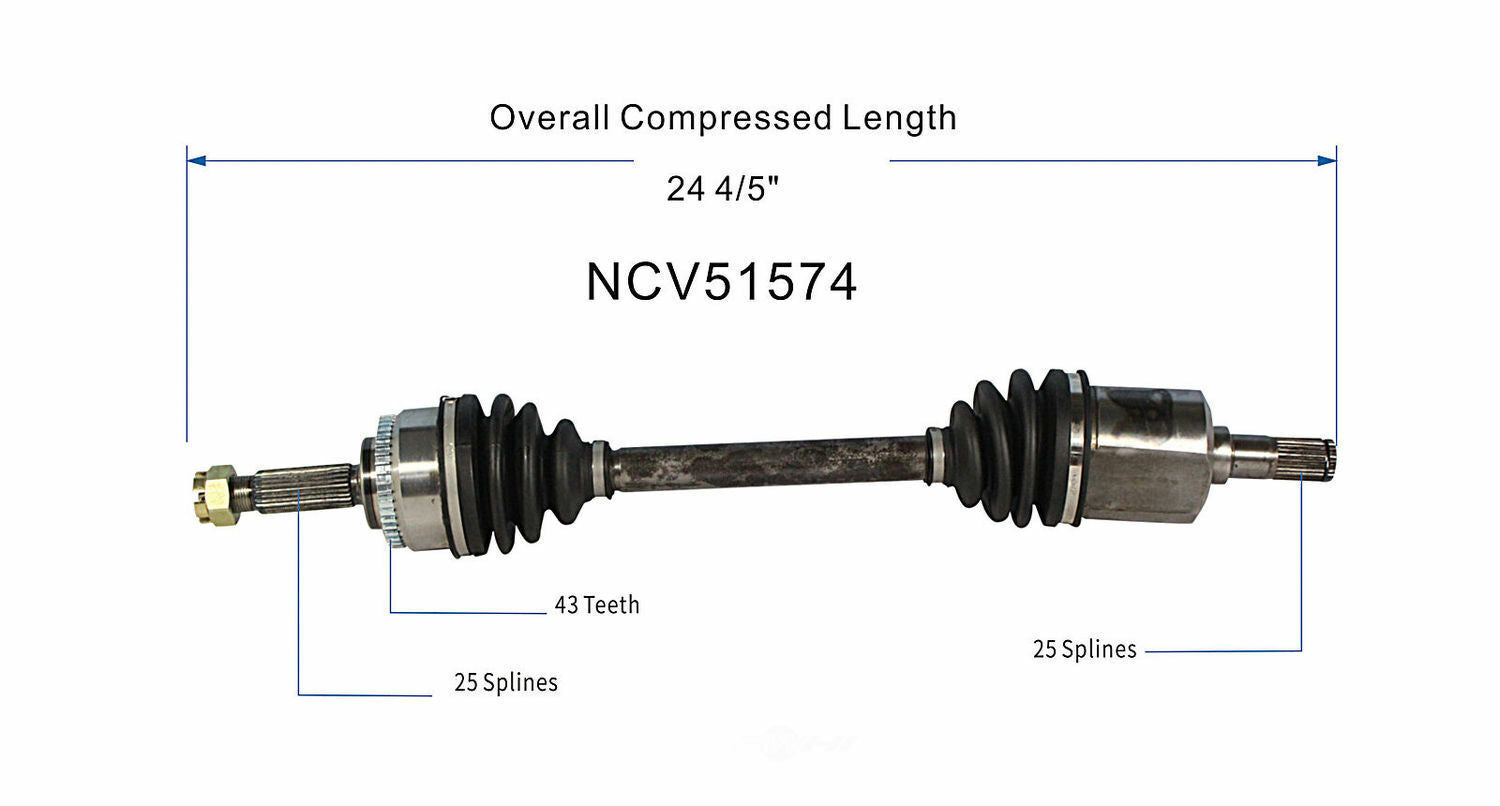 GSP North America NCV51574 CV Axle Assembly
