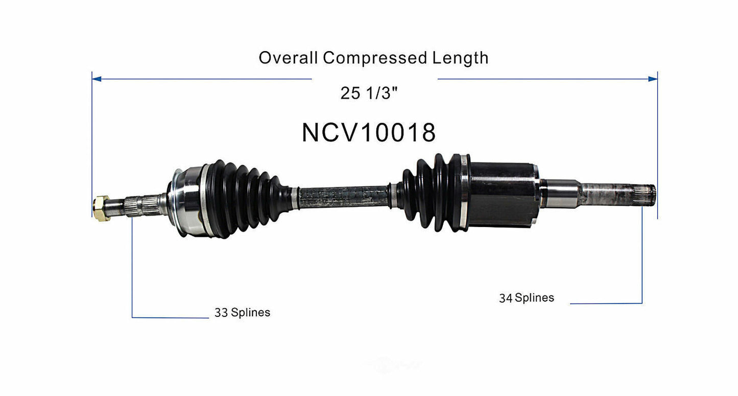 GSP North America NCV10018 CV Axle Assembly