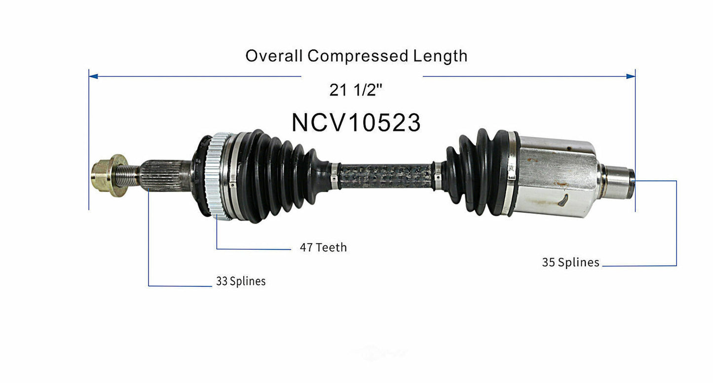GSP North America NCV10523 CV Axle Assembly
