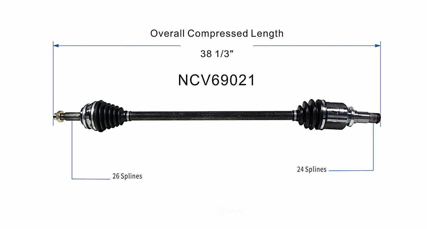 GSP North America NCV69021 CV Axle Assembly
