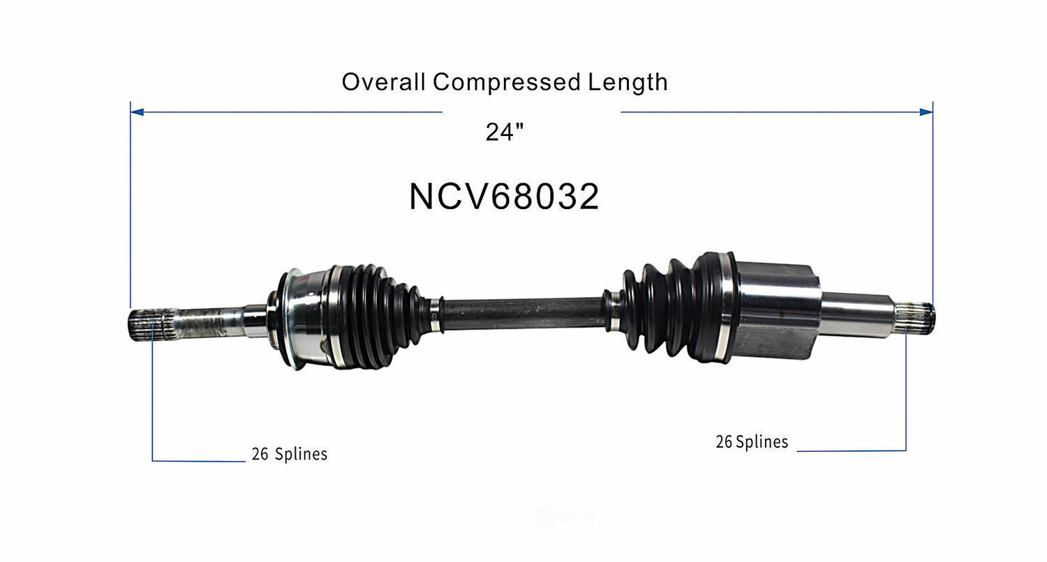 GSP North America NCV68032 CV Axle Assembly