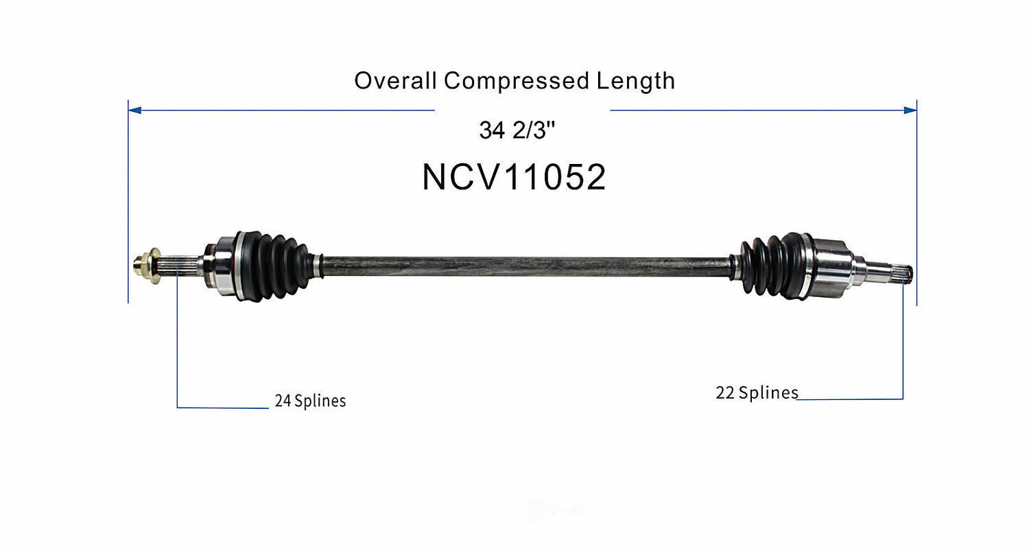 GSP North America NCV11052 CV Axle Assembly