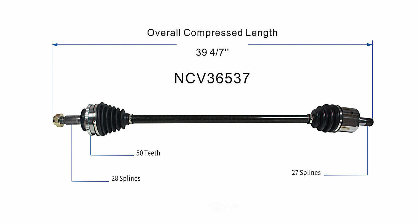 GSP North America NCV36537 CV Axle Assembly
