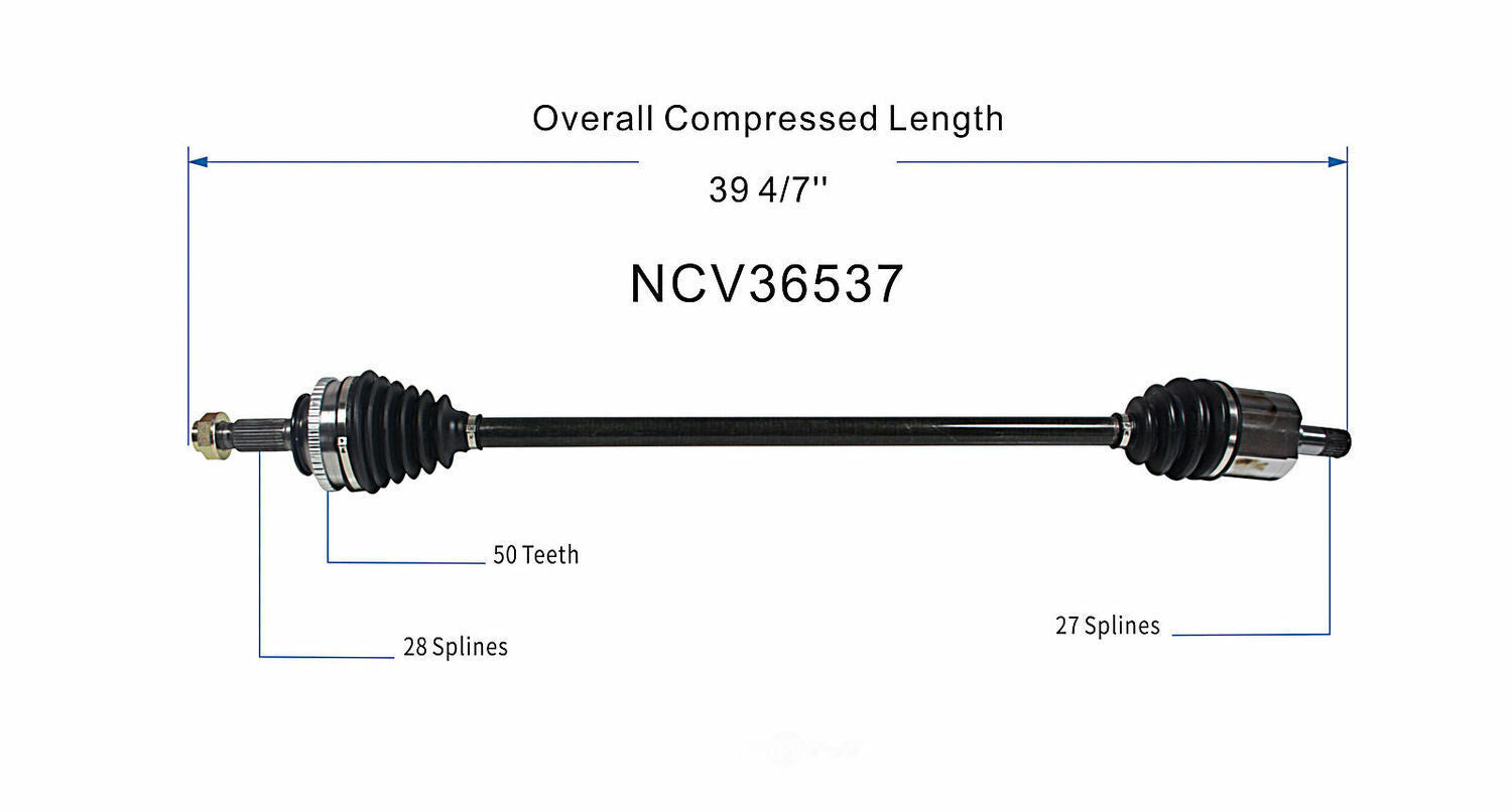 GSP North America NCV36537 CV Axle Assembly
