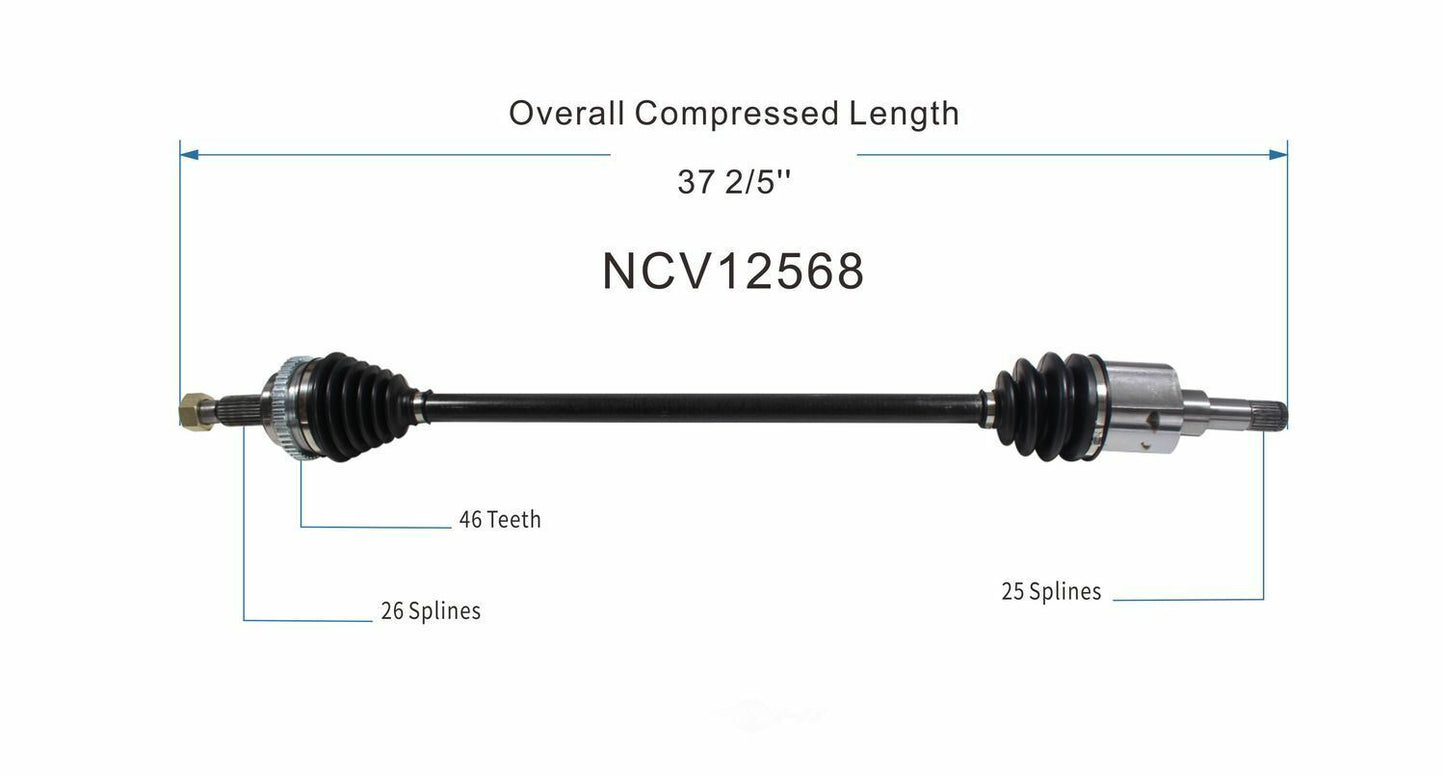 GSP North America NCV12568 CV Axle Assembly