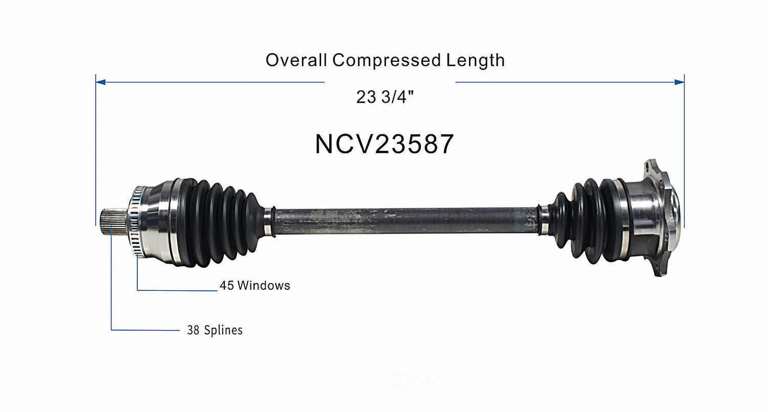 GSP North America NCV23587 CV Axle Assembly
