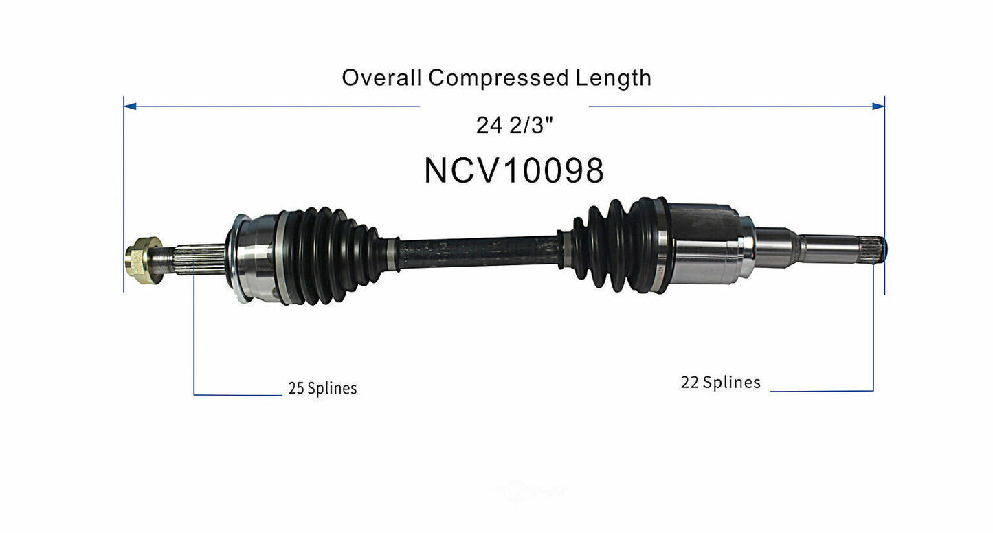 GSP North America NCV10098 CV Axle Assembly