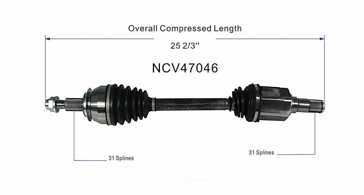 GSP North America NCV47046 CV Axle Assembly