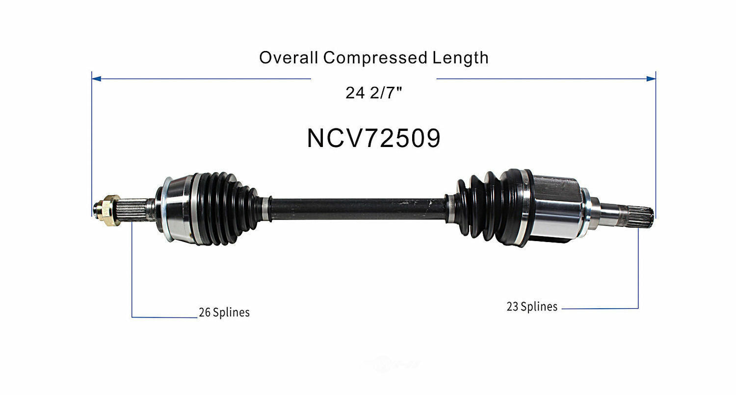 GSP North America NCV72509 CV Axle Assembly