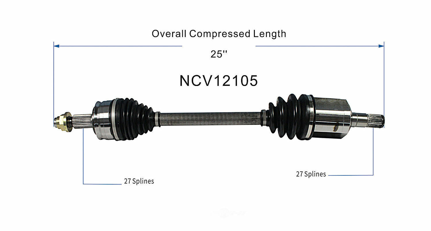 GSP North America NCV12105 CV Axle Assembly