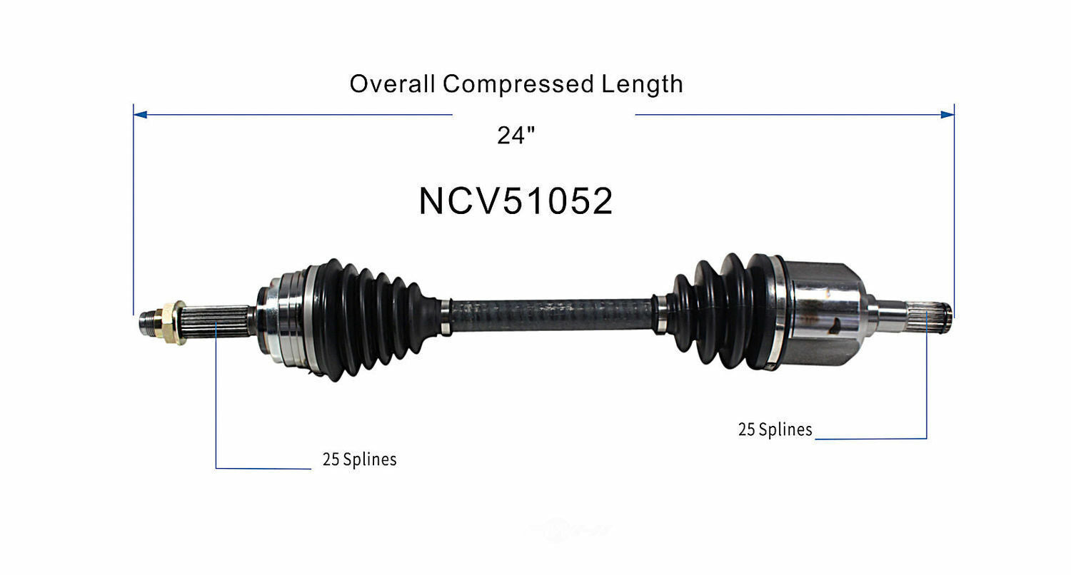 GSP North America NCV51052 CV Axle Assembly