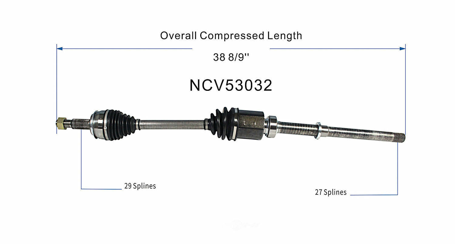 GSP North America NCV53032 CV Axle Assembly