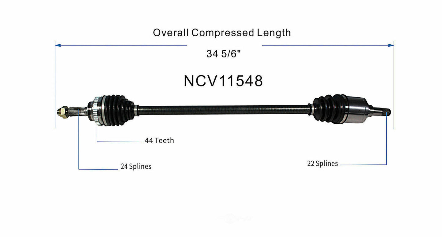 GSP North America NCV11548 CV Axle Assembly