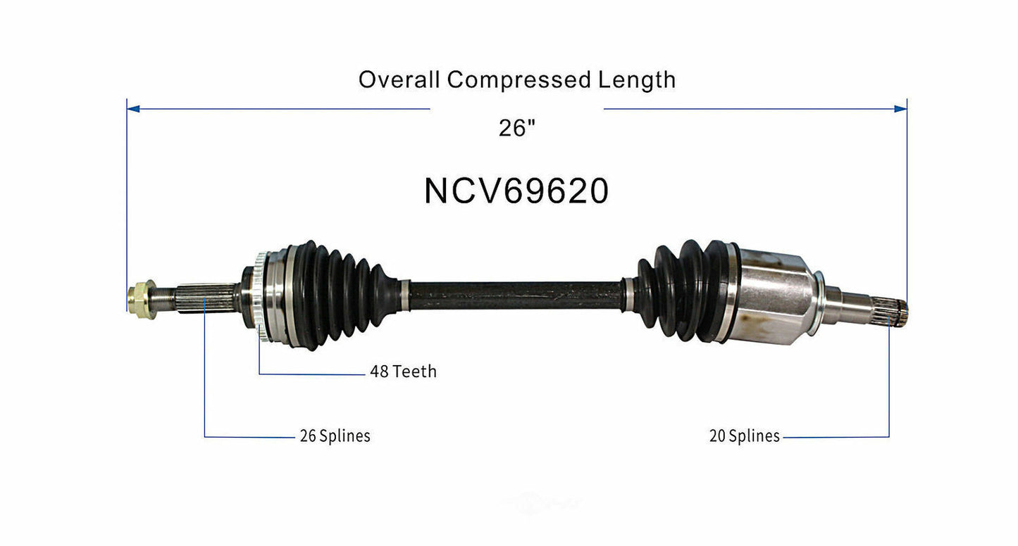 GSP North America NCV69620 CV Axle Assembly