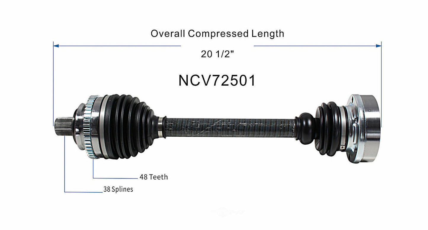 GSP North America NCV72501 CV Axle Assembly