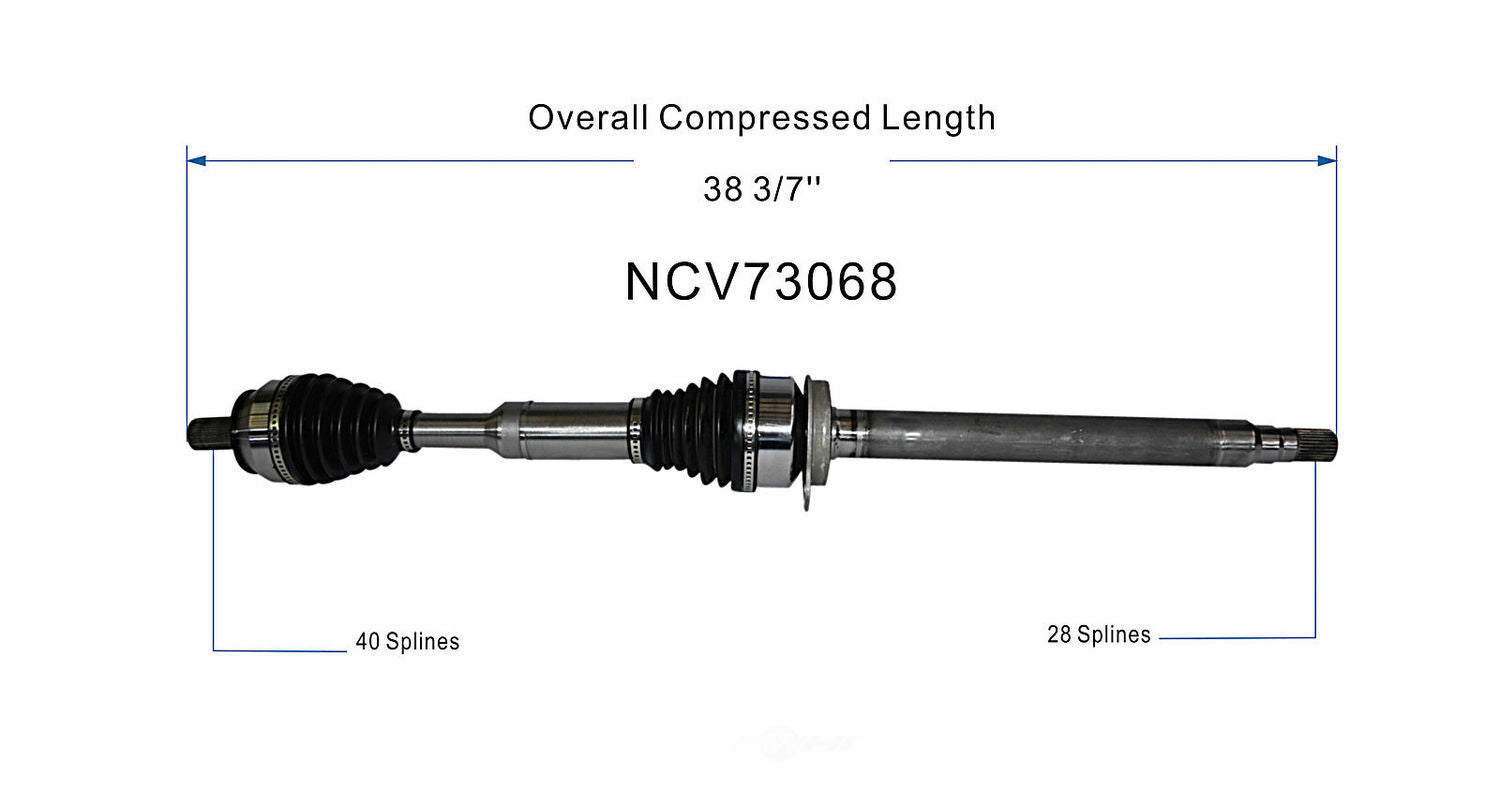 GSP North America NCV73068 CV Axle Assembly