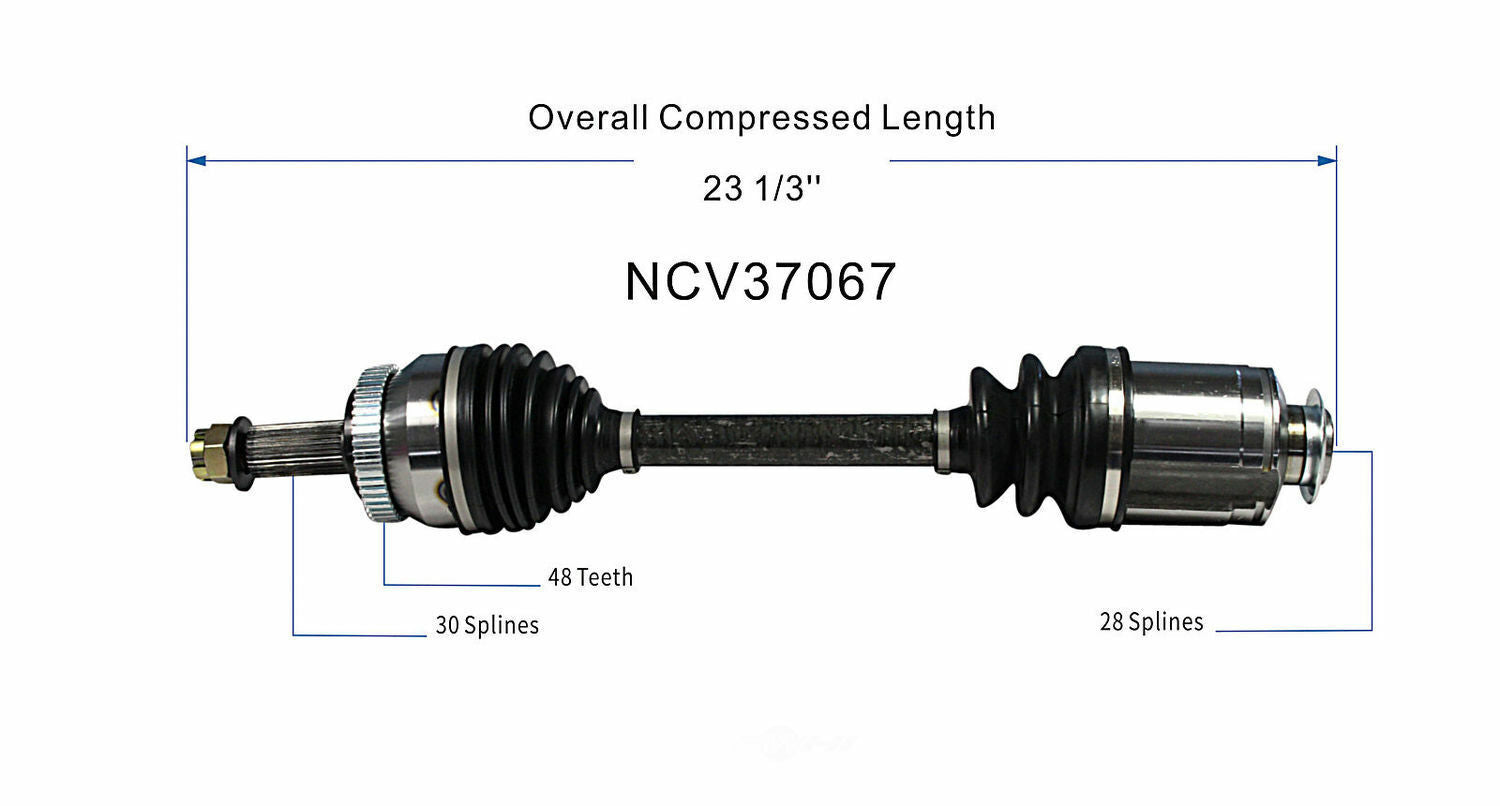 GSP North America NCV37067 CV Axle Assembly