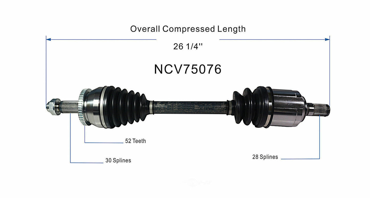GSP North America NCV75076 CV Axle Assembly