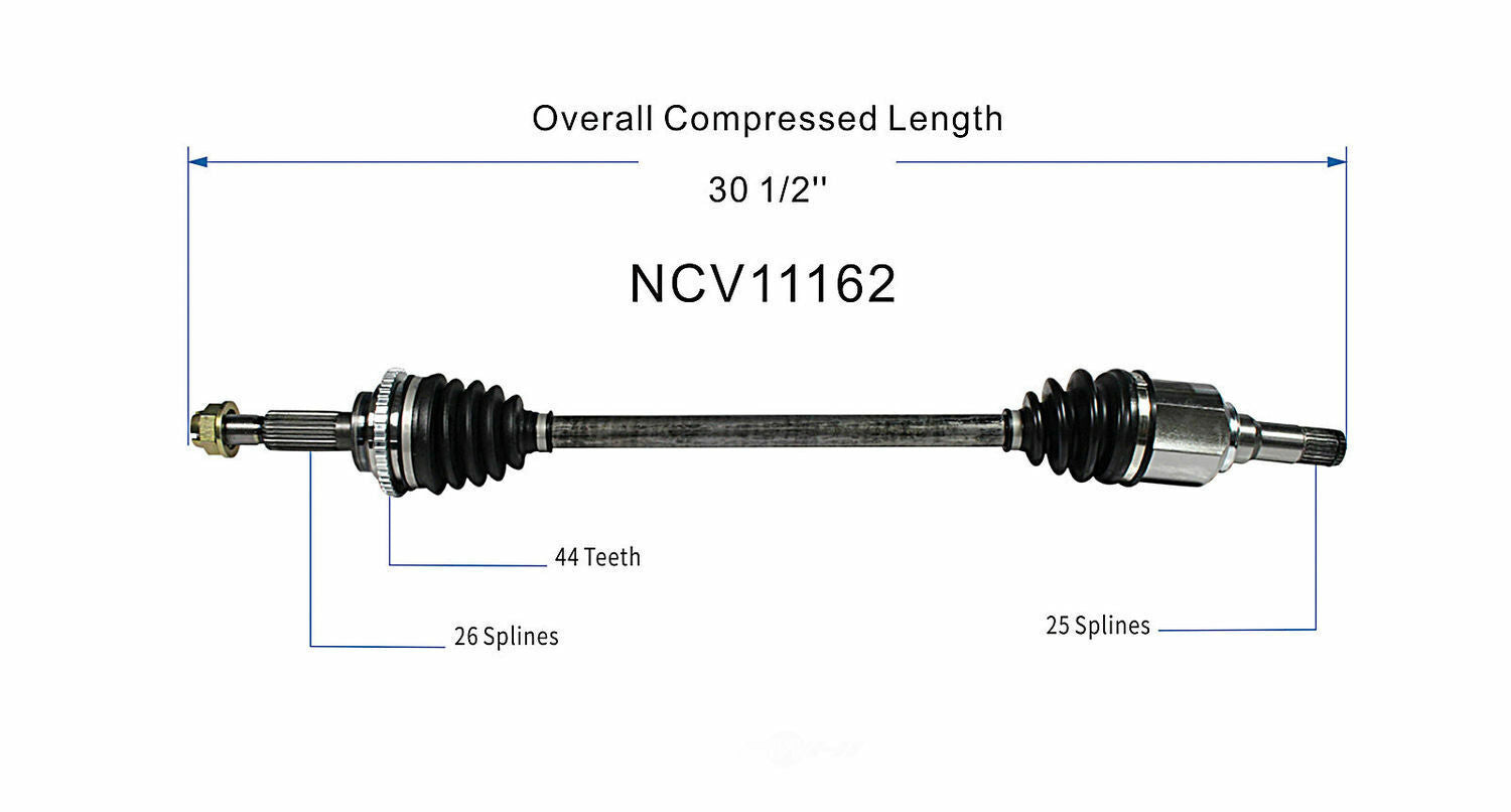 GSP North America NCV11162 CV Axle Assembly