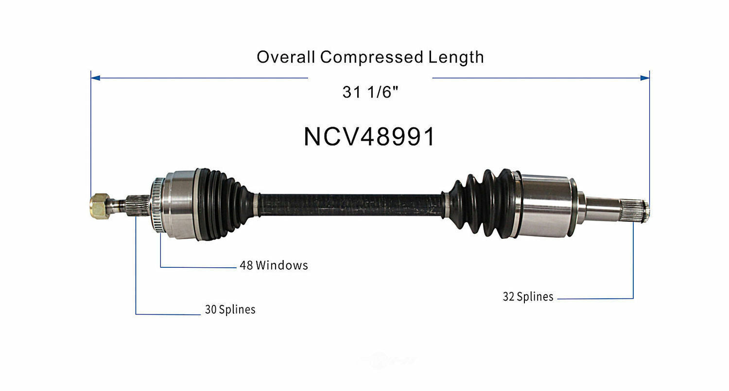 GSP North America NCV48991 CV Axle Assembly