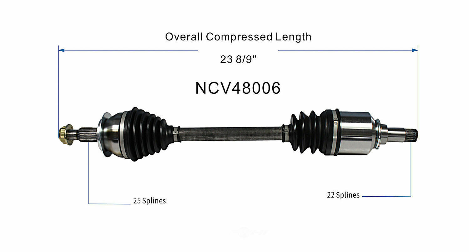 GSP North America NCV48006 CV Axle Assembly