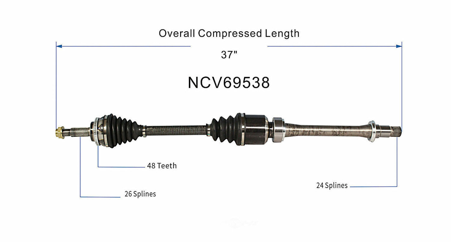 GSP North America NCV69538 CV Axle Assembly