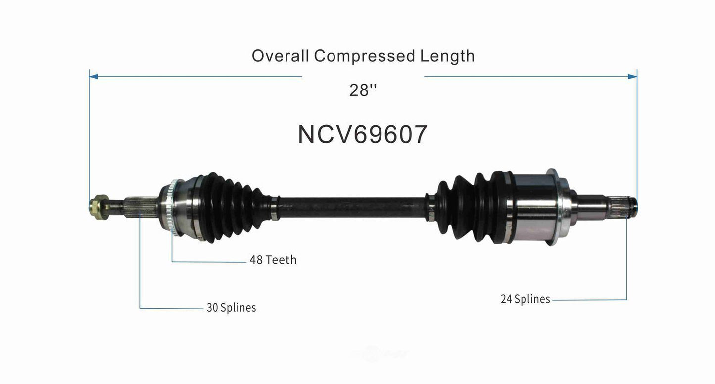 GSP North America NCV69607 CV Axle Assembly
