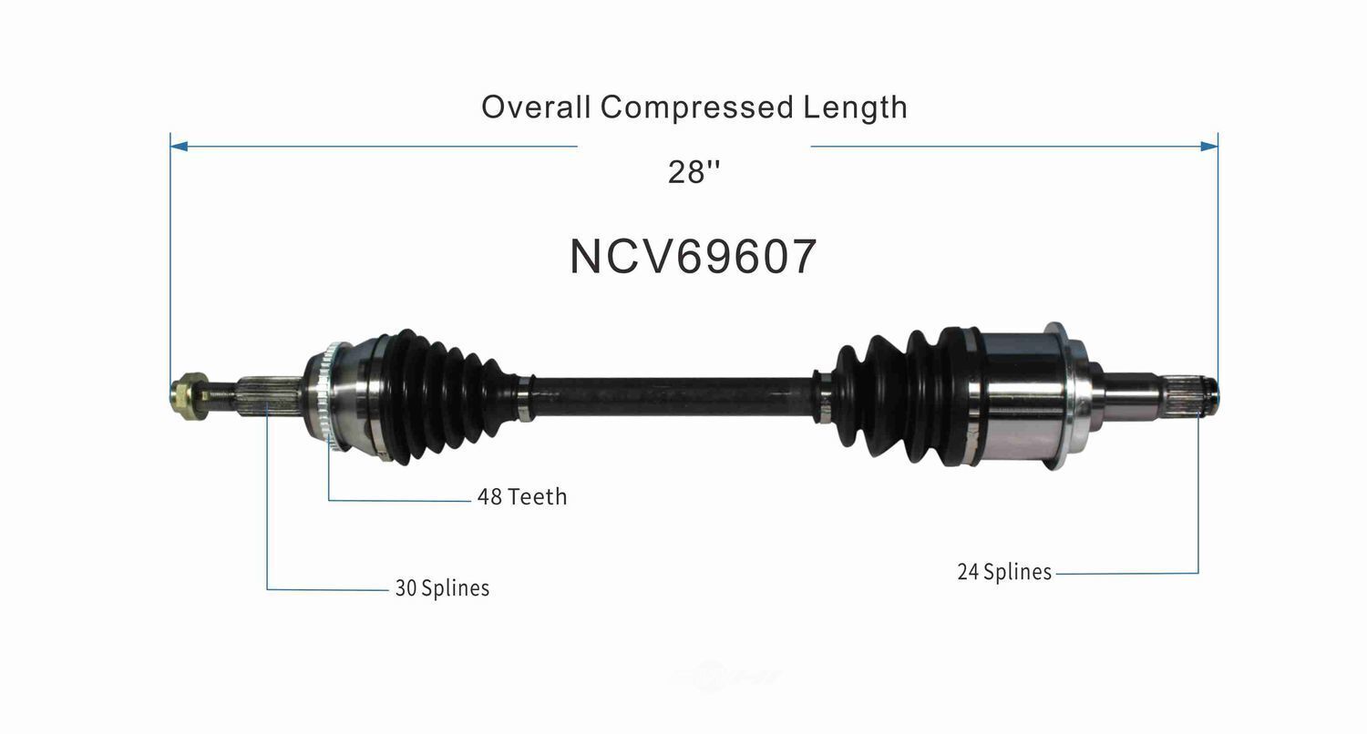 GSP North America NCV69607 CV Axle Assembly