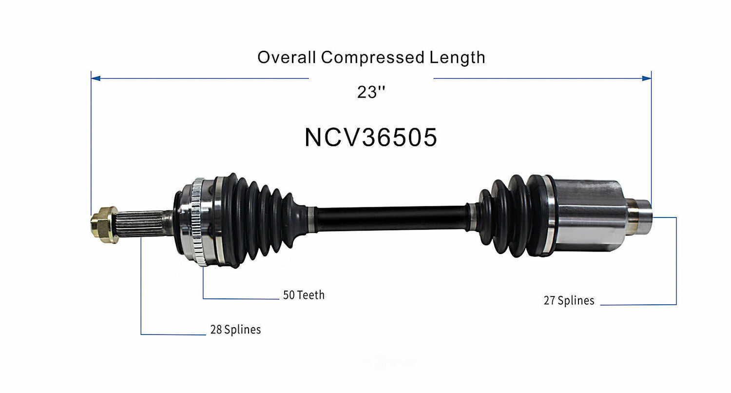 GSP North America NCV36505 CV Axle Assembly