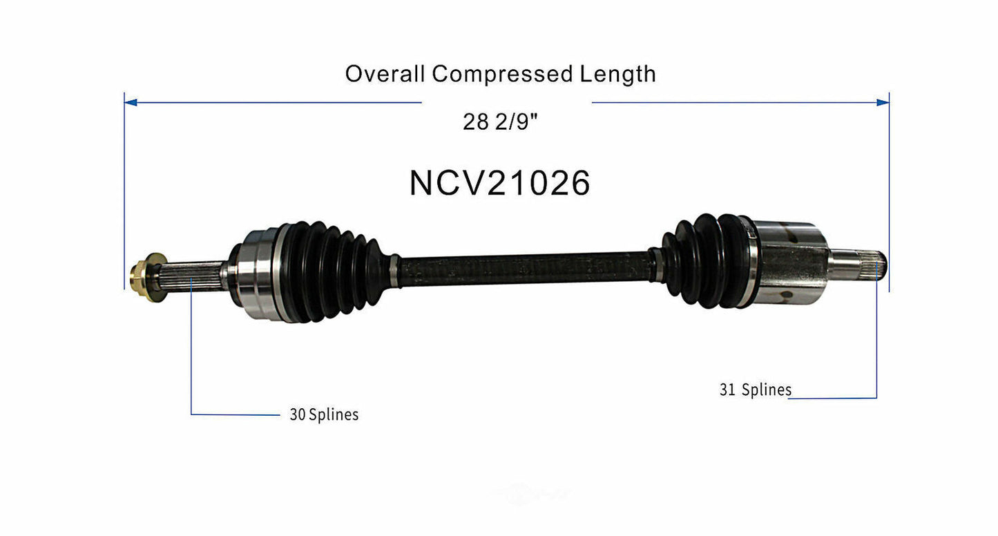 GSP North America NCV21026 CV Axle Assembly
