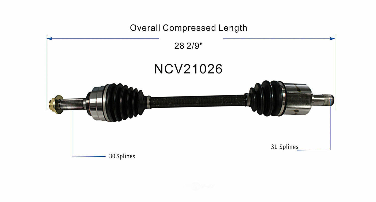 GSP North America NCV21026 CV Axle Assembly