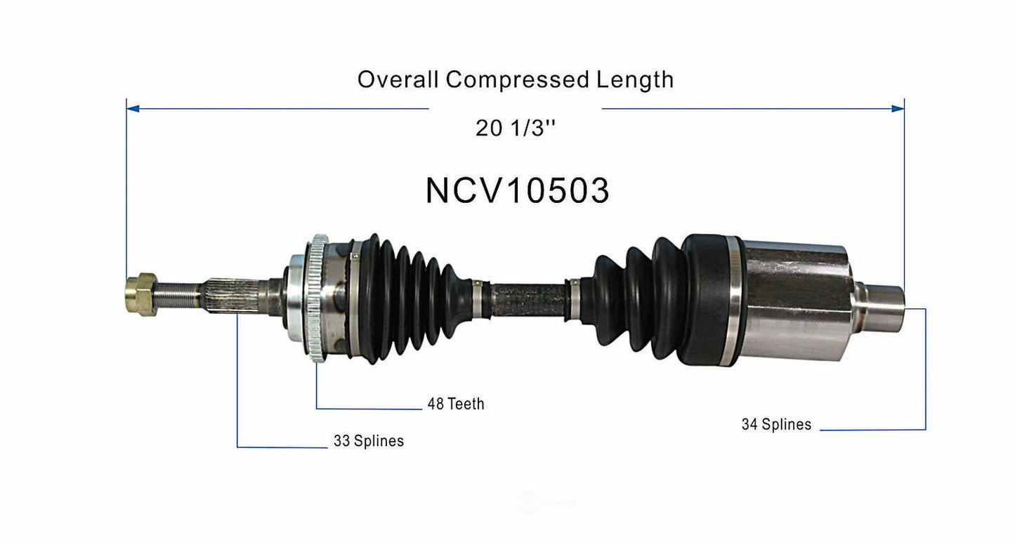 GSP North America NCV10503 CV Axle Assembly