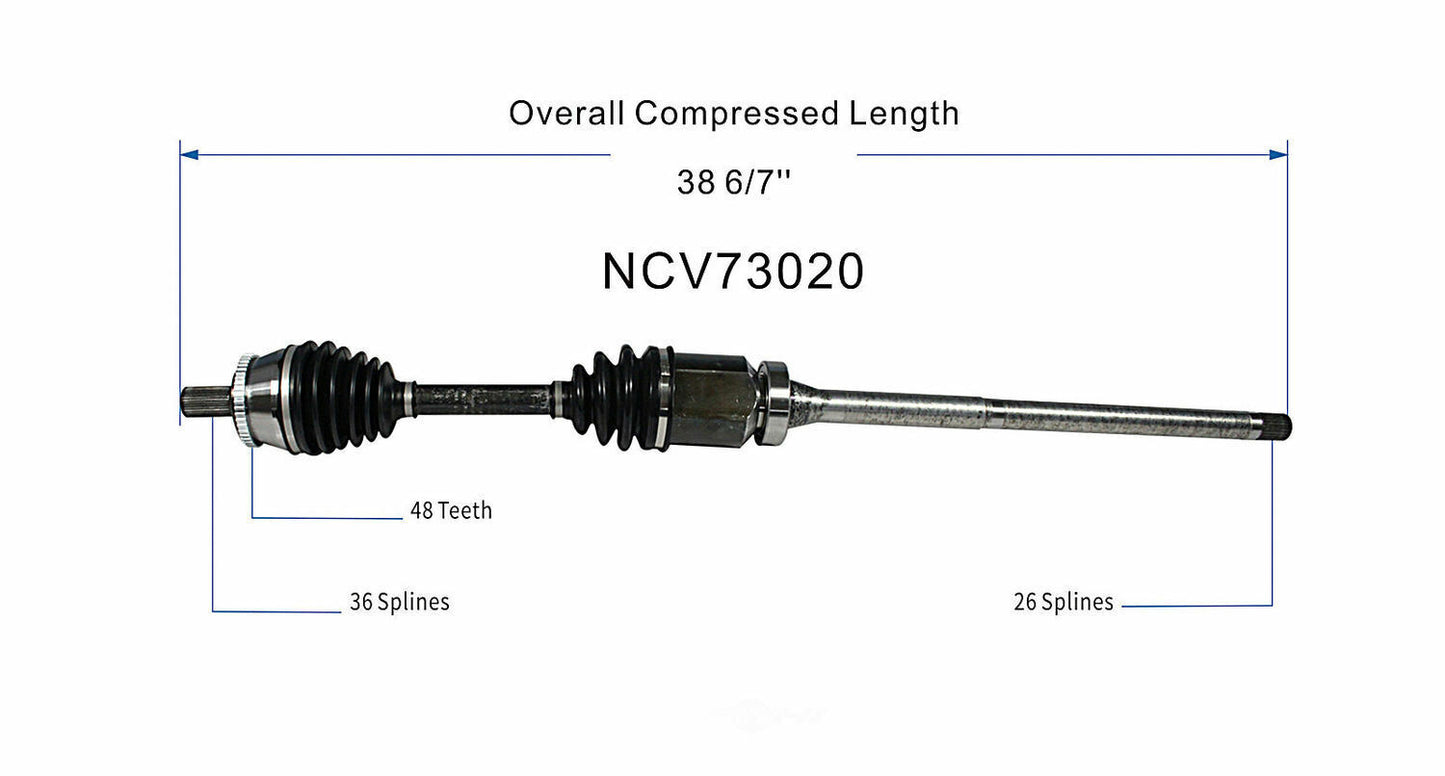GSP North America NCV73020 CV Axle Assembly