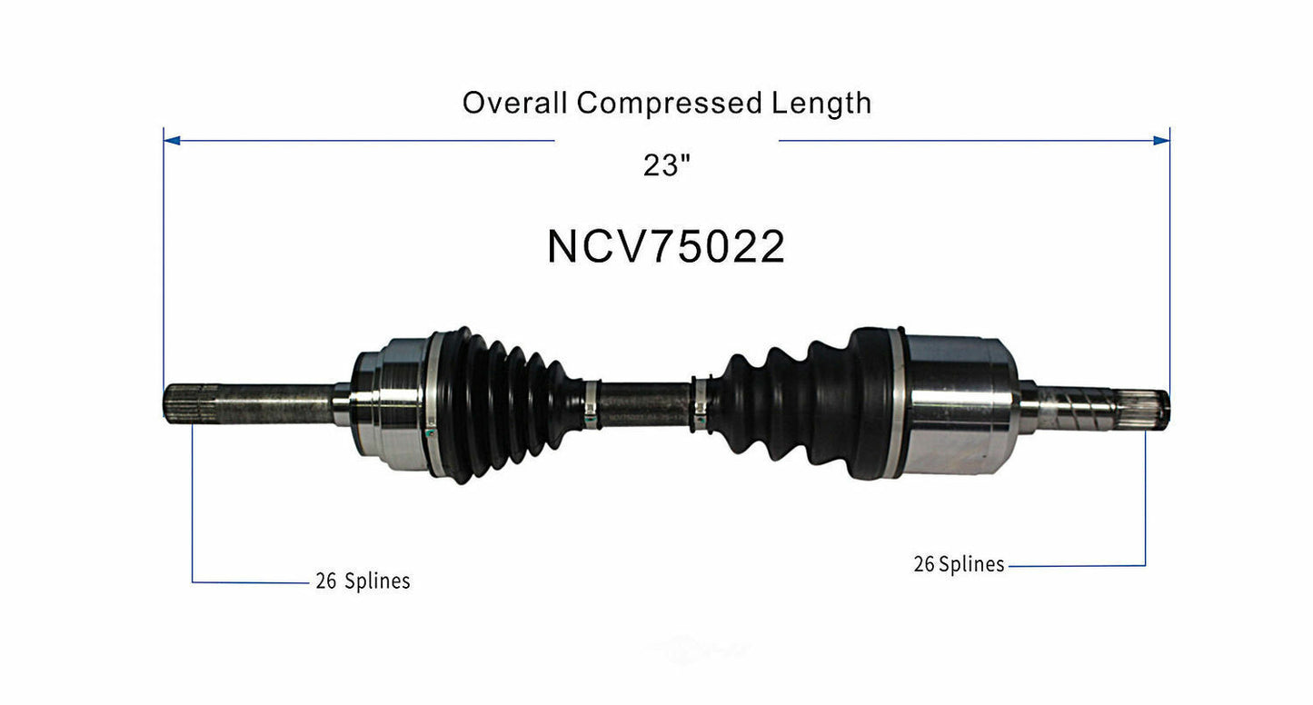GSP North America NCV75022 CV Axle Assembly
