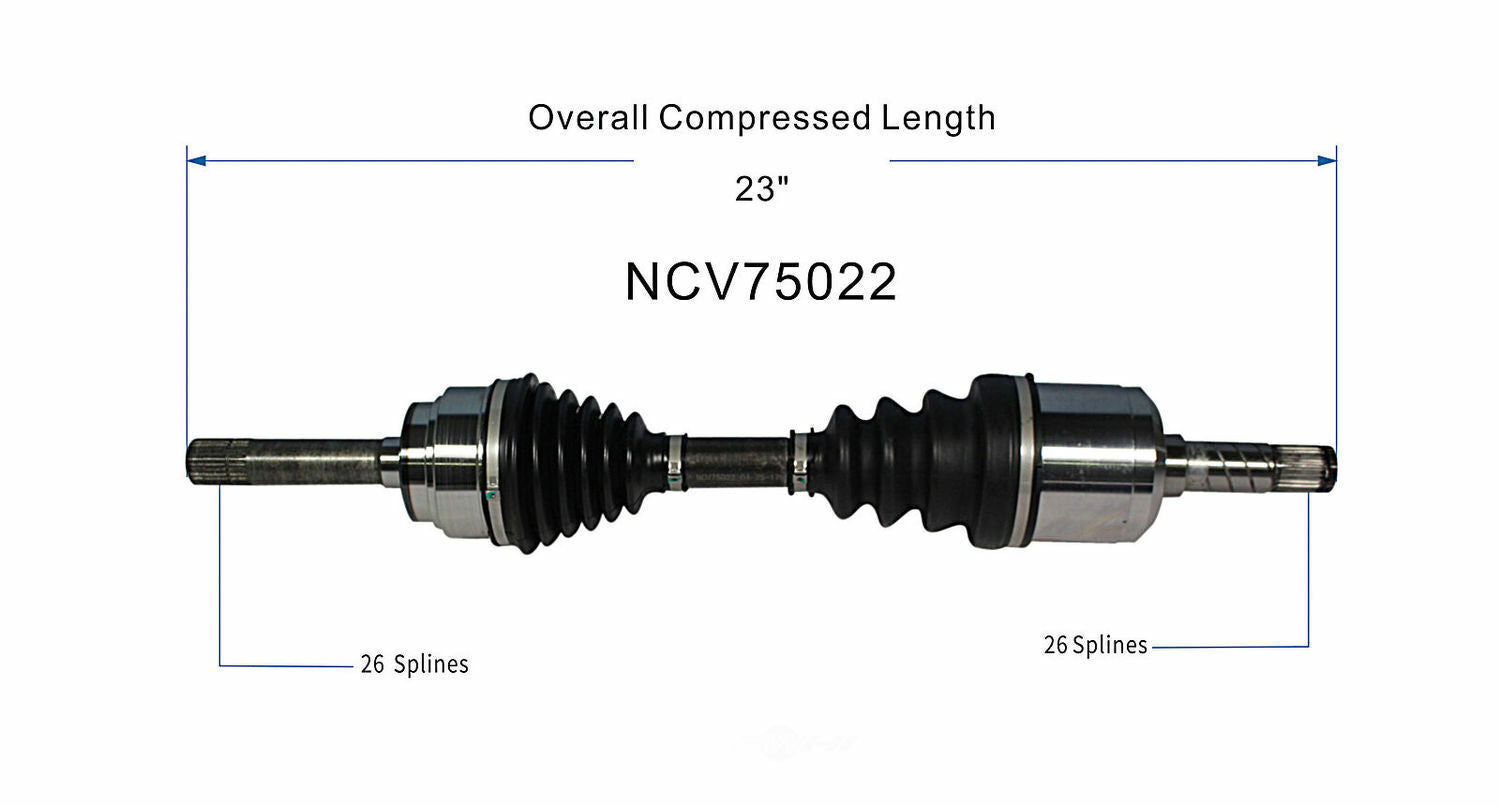 GSP North America NCV75022 CV Axle Assembly