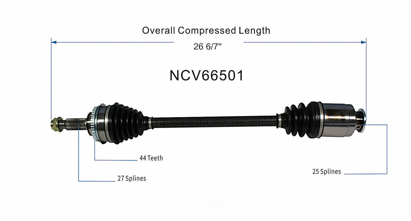 GSP North America NCV66501 CV Axle Assembly
