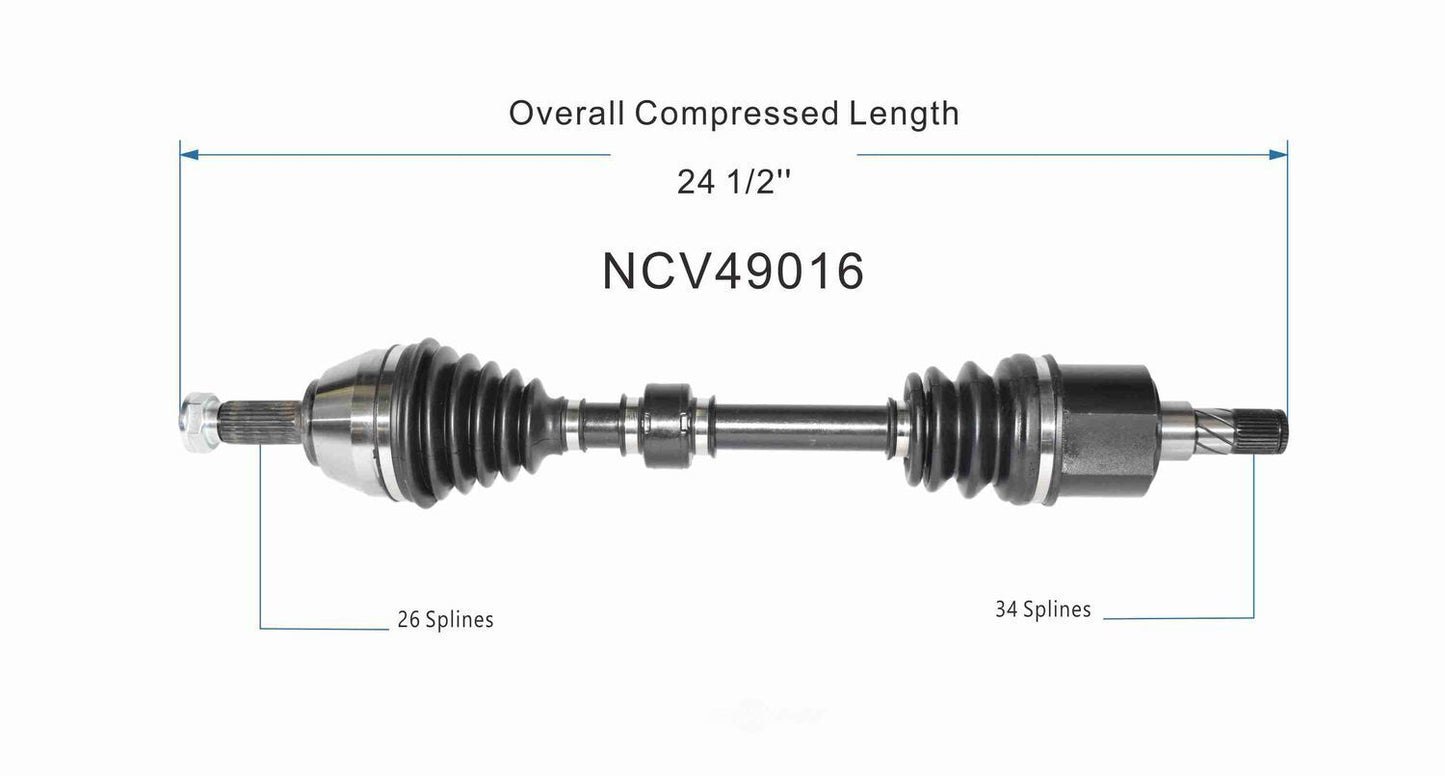 GSP North America NCV49016 CV Axle Assembly