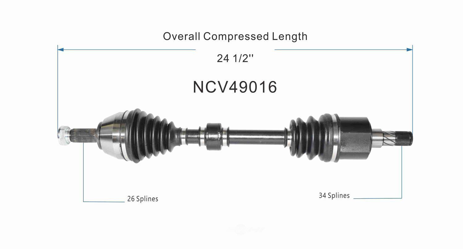 GSP North America NCV49016 CV Axle Assembly
