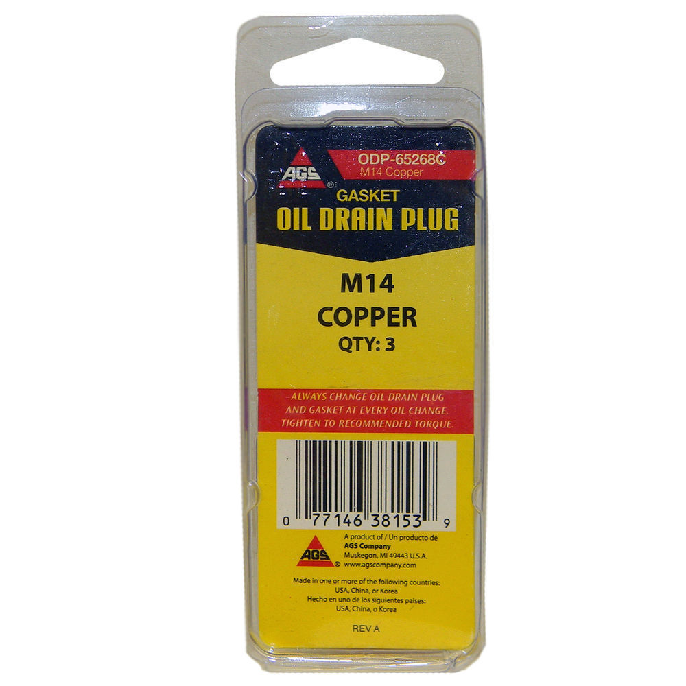 AGS Company ODP-65268C Engine Oil Drain Plug Gasket