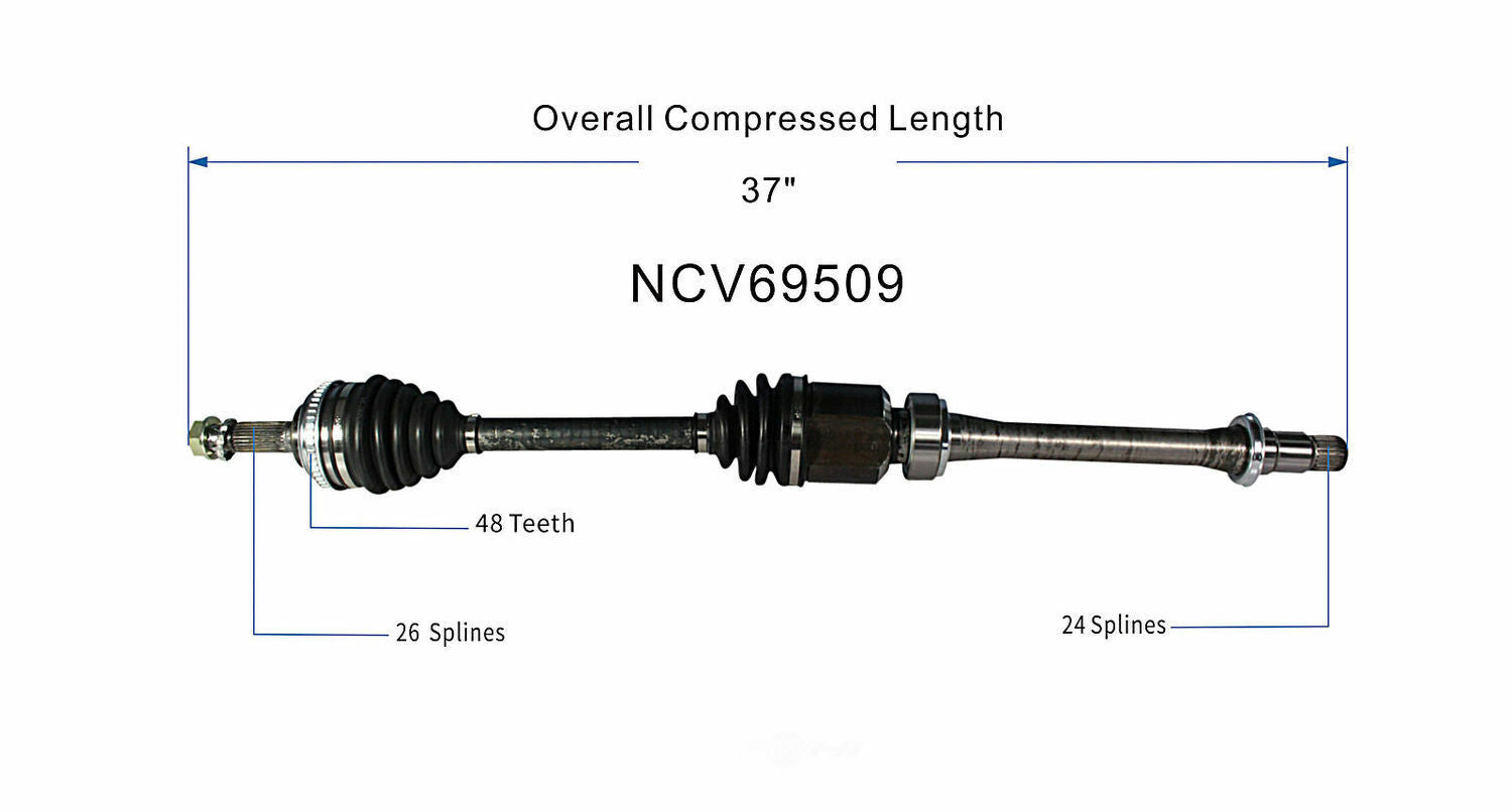 GSP North America NCV69509 CV Axle Assembly