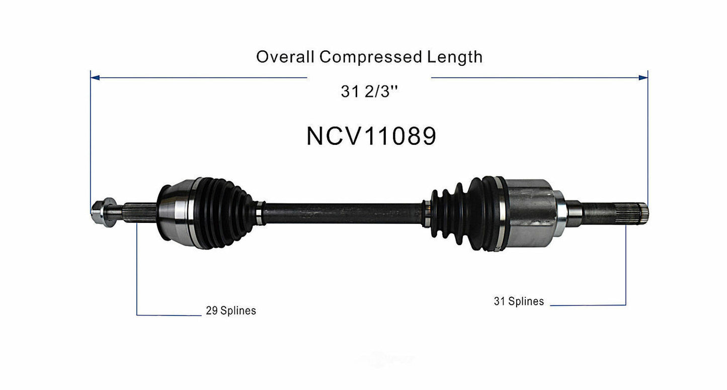 GSP North America NCV11089 CV Axle Assembly